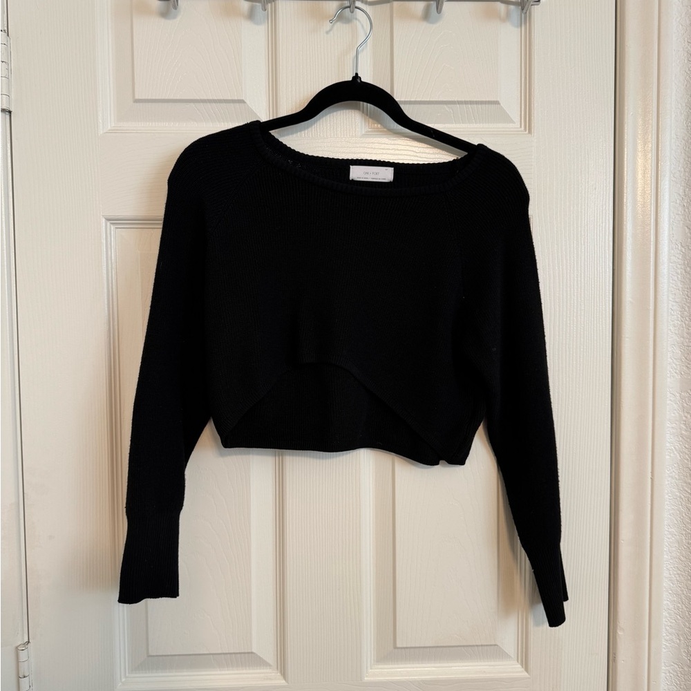 OAK + FORT Black Knit Sweater